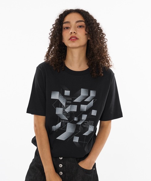 tシャツ DRAW CODE GEOMETRIC DESIGN T / ドローコードジオメトリックデザインTシャツ メンズ レディース | WISH FOR EVER | 02
