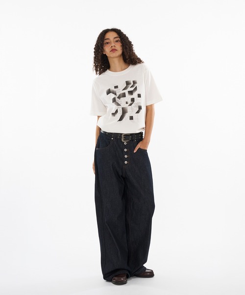 tシャツ DRAW CODE GEOMETRIC DESIGN T / ドローコードジオメトリックデザインTシャツ メンズ レディース | WISH FOR EVER | 06