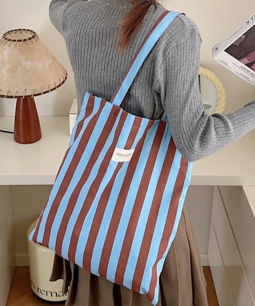 トートバッグ バイカラーストライプ TOTE BAG レディース : ZOZOTOWN