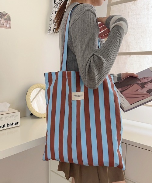 トートバッグ バイカラーストライプ TOTE BAG レディース : ZOZOTOWN