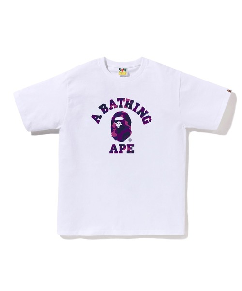 A BATHING APE tシャツ COLOR CAMO COLLEGE TEE メンズ