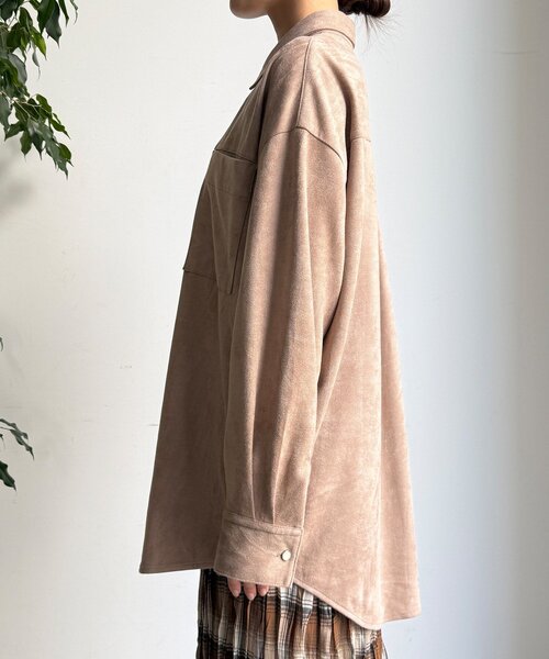 DouDou（ドゥドゥ） ブラウス シャツ スウェードシャツ レディース