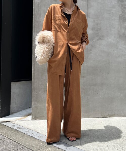 DouDou（ドゥドゥ） ブラウス シャツ スウェードシャツ レディース