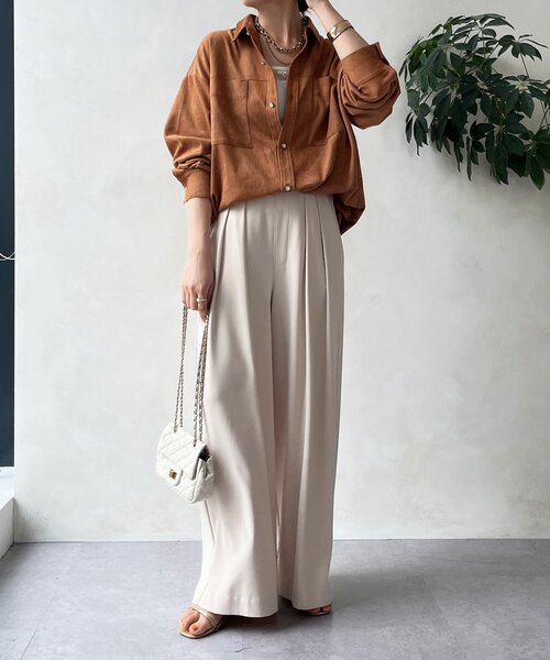 DouDou（ドゥドゥ） ブラウス シャツ スウェードシャツ レディース