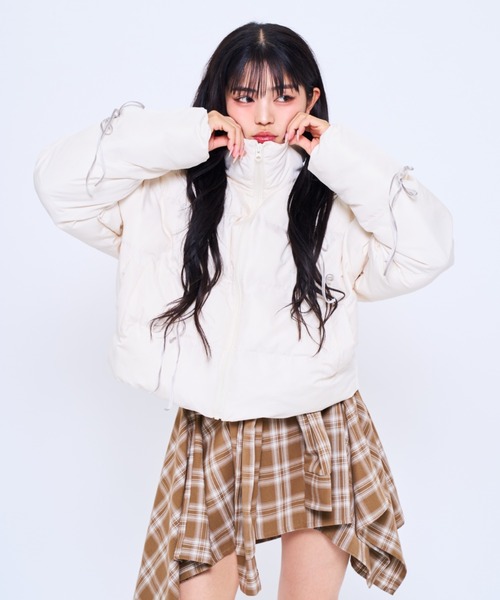 Poly Jam ma1 ma-1 ribbon puffer jacket / リボン中綿ジャケット