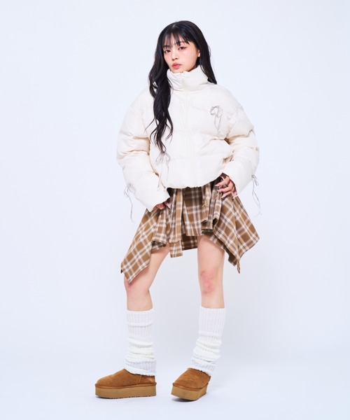 Poly Jam ma1 ma-1 ribbon puffer jacket / リボン中綿ジャケット