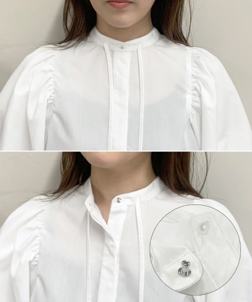 「DONOBAN」 半袖ブラウス F ホワイト レディース_画像3