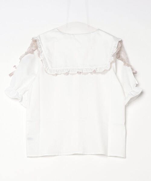 「MA*RS」 半袖ブラウス FREE ホワイト×ピンク レディース_画像2