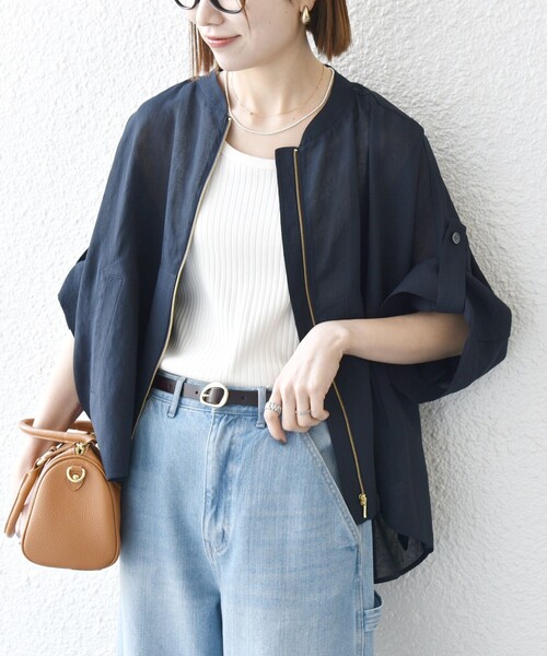 SHIPS any 「SHIPS any」 ジップアップブルゾン ONE SIZE ネイビー