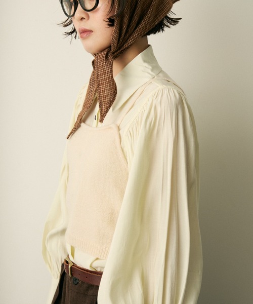 full/fill. ニット セーター cami layered sheer knit shirt / キャミ