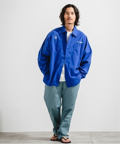 「OFFSHORE」 長袖シャツ L ベージュ メンズ_画像7