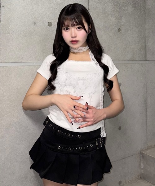 Lae スカート スタッズダブルベルトスカート : ZOZOTOWN Yahoo!店