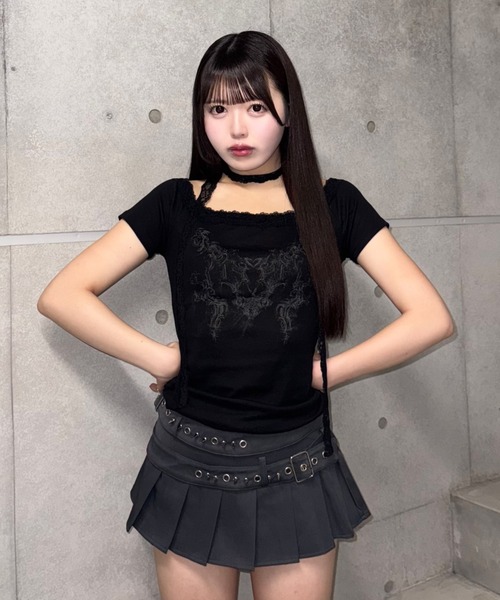 Lae スカート スタッズダブルベルトスカート : ZOZOTOWN Yahoo!店