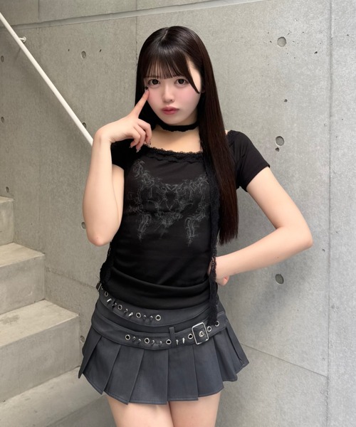 Lae スカート スタッズダブルベルトスカート : ZOZOTOWN Yahoo!店