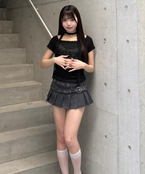 Lae スカート スタッズダブルベルトスカート : ZOZOTOWN Yahoo!店