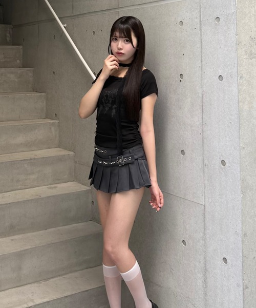 Lae スカート スタッズダブルベルトスカート : ZOZOTOWN Yahoo!店