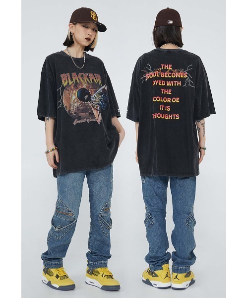 「A‘gem 9」 半袖Tシャツ L ブラック メンズ_画像2