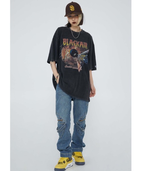 「A‘gem 9」 半袖Tシャツ L ブラック メンズ_画像3