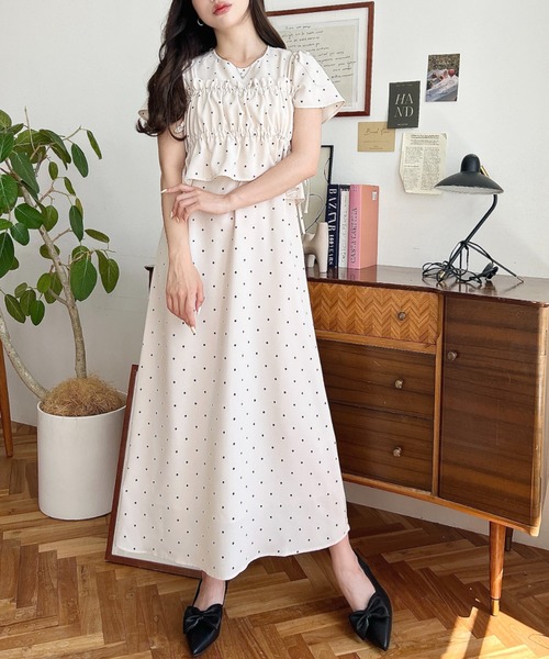 「moment+」 半袖ワンピース M ブラック レディース_画像2