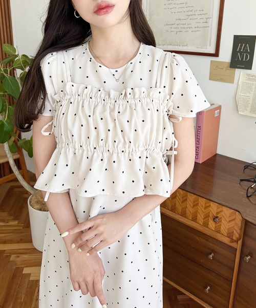 「moment+」 半袖ワンピース M ブラック レディース_画像3