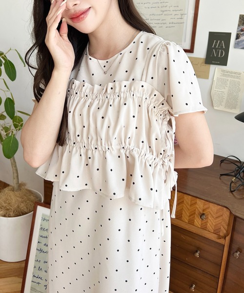 「moment+」 半袖ワンピース M ブラック レディース_画像5