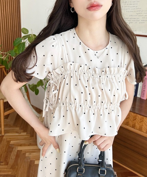 「moment+」 半袖ワンピース M ブラック レディース_画像6