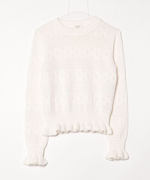 CELINE（セリーヌ） 長袖ニット X-SMALL ホワイト レディース