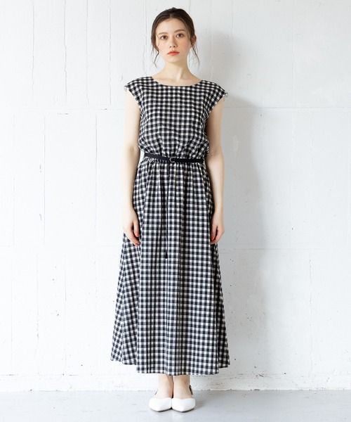 「en recre」 ノースリーブワンピース 2 ブラック レディース_画像6