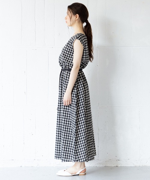 「en recre」 ノースリーブワンピース 2 ブラック レディース_画像7