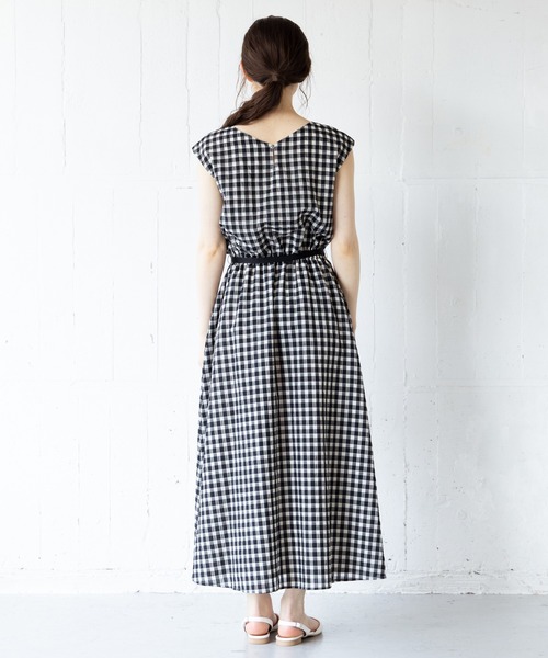 「en recre」 ノースリーブワンピース 2 ブラック レディース_画像8