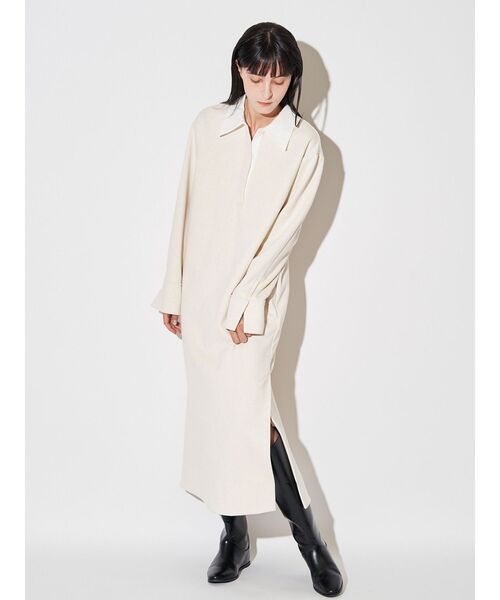 ELENDEEK（エレンディーク） ワンピース バイカラーポロワンピース