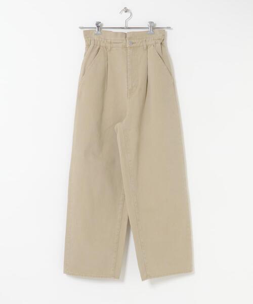 KBF（ケービーエフ） パンツ フリルウエストツイルパンツ レディース