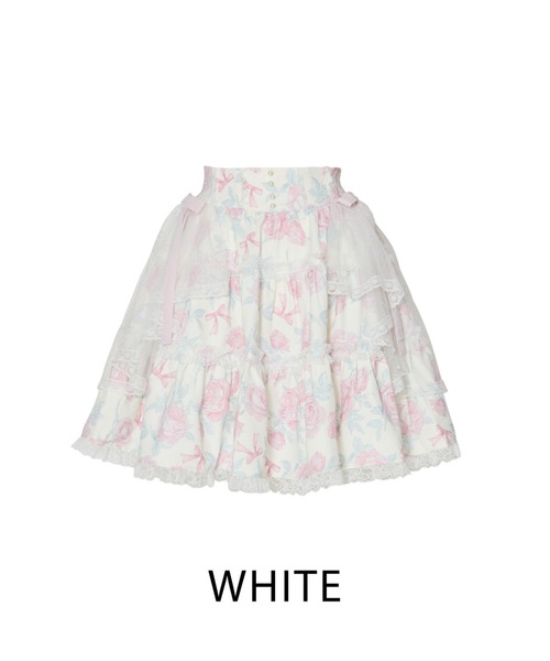 mellfy memory（メルフィーメモリー） スカート Rosy Flora tulle Veil