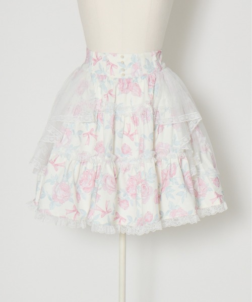 mellfy memory（メルフィーメモリー） スカート Rosy Flora tulle Veil