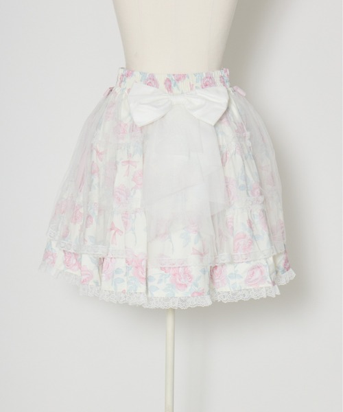 mellfy memory（メルフィーメモリー） スカート Rosy Flora tulle Veil