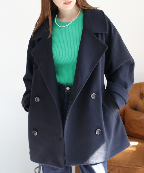 cepo（セポ） ピーコート pコート ニットメルトンハーフコート