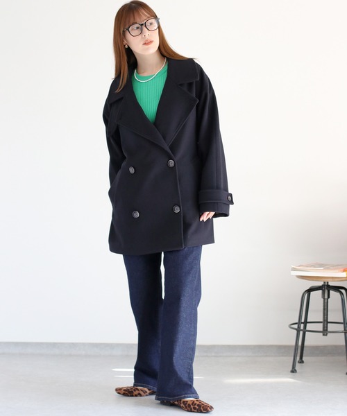cepo（セポ） ピーコート pコート ニットメルトンハーフコート