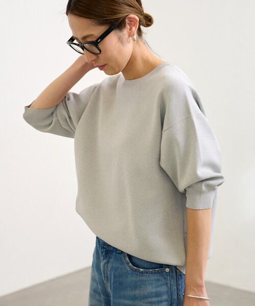 FRAMeWORK（フレームワーク） 7分袖ニット FREE グレー レディース