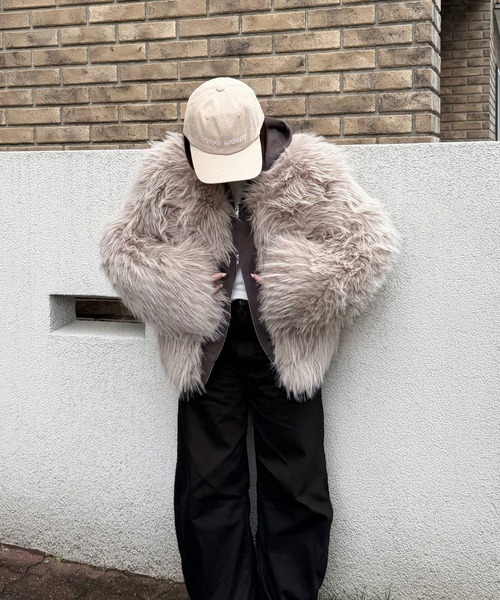 AUREN コート ジャケット 「ユニセックス」襟付きファージャケット