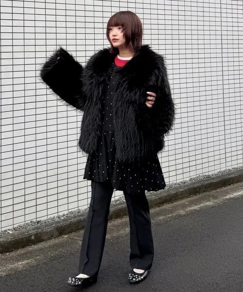 AUREN コート ジャケット 「ユニセックス」襟付きファージャケット