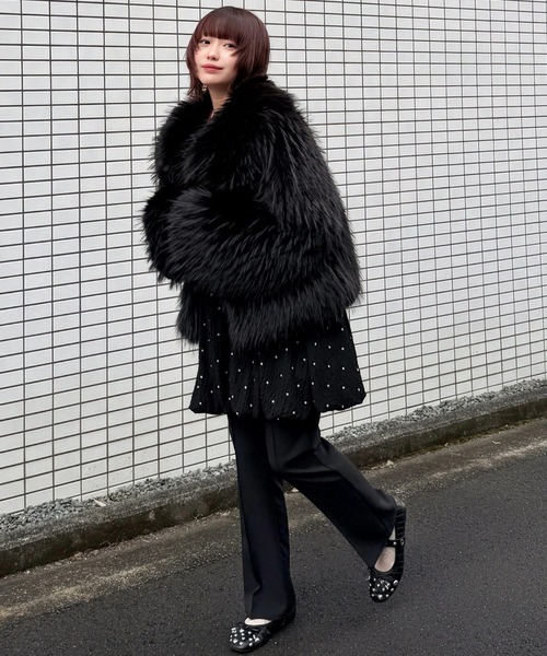 AUREN コート ジャケット 「ユニセックス」襟付きファージャケット