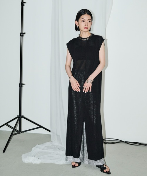 「AIC.」 ノースリーブワンピース FREE ブラック レディース_画像4