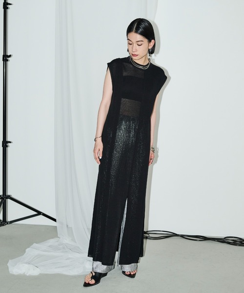 「AIC.」 ノースリーブワンピース FREE ブラック レディース_画像5