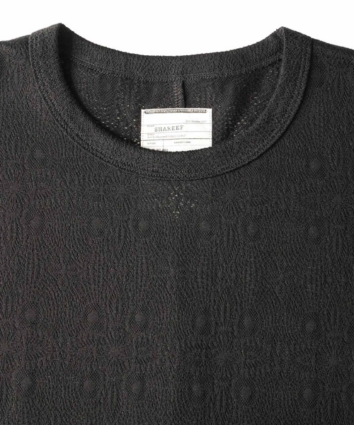 「SHAREEF」 7分袖Tシャツ 1 パープル メンズ_画像3