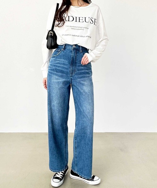 「GeeRA」 デニムパンツ MEDIUM ブルー レディース_画像4