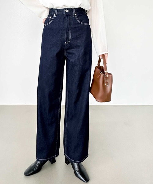 「GeeRA」 デニムパンツ MEDIUM ブルー レディース_画像8