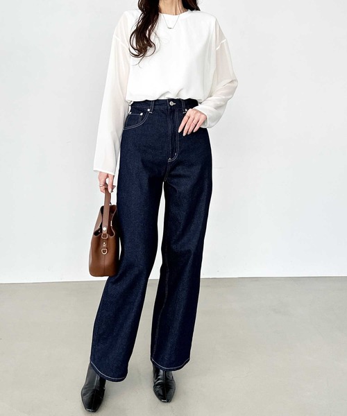 「GeeRA」 デニムパンツ MEDIUM ブルー レディース_画像9