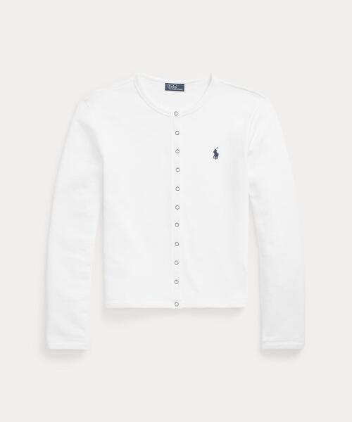 【新品未使用タグ付】ポロラルフローレン　長袖カーディガンL　白　クリーム POLO RALPH LAUREN（ポロ・ラルフローレン） カーディガン フレンチ