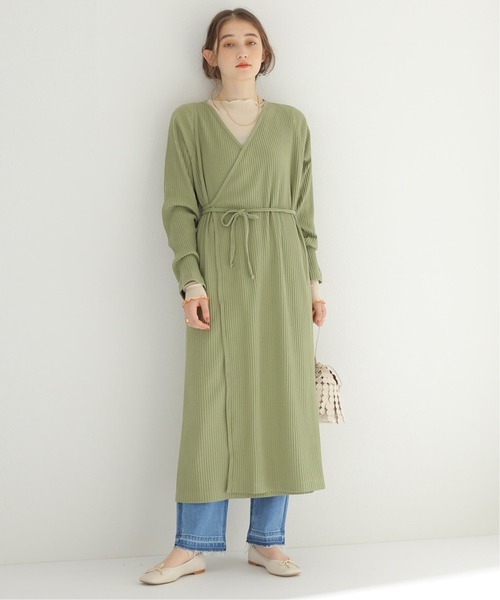 「BASERANGE」 長袖ワンピース SMALL グリーン レディース_画像2