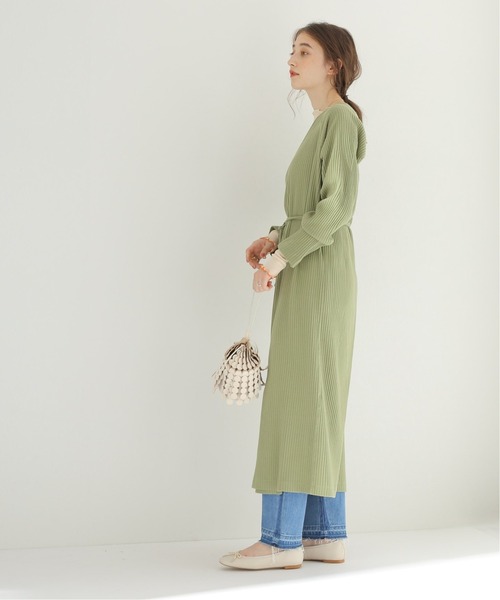 「BASERANGE」 長袖ワンピース SMALL グリーン レディース_画像9